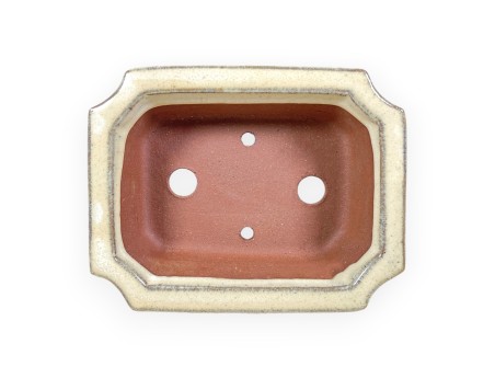 Rechthoekig geglazuurd steengoed Chinese Bonsai pot - 16 cm