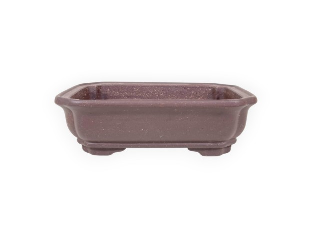 Rechthoekig ongeglazuurde steengoed Chinese Bonsai pot - 16 cm