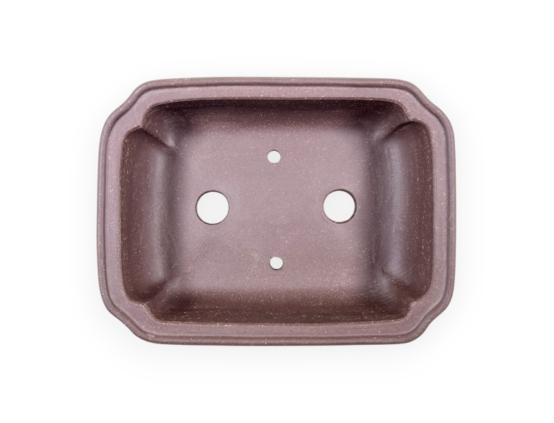 Maceta rectangular de gres no esmaltado para Bonsái chinese - 16 cm