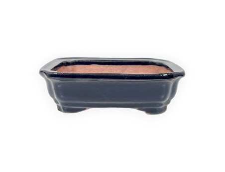 Vaso Bonsai Cinese Rettangolare in Grès Smaltato - 16 cm