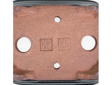 Rectangular glazed stoneware Chinese Bonsai pot - 16 cm
