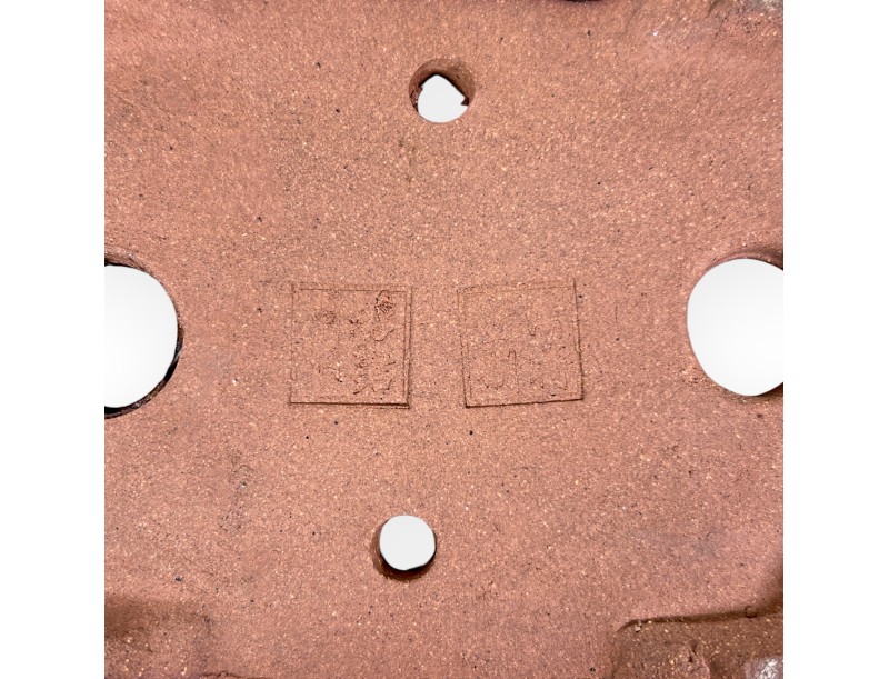 Pot rectangulaire en grès émaillé pour bonsaïs chinois - 16 cm
