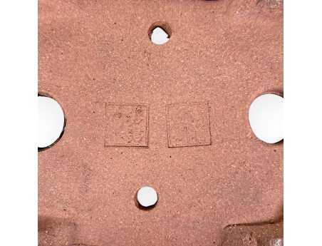 Pot rectangulaire en grès émaillé pour bonsaïs chinois - 16 cm