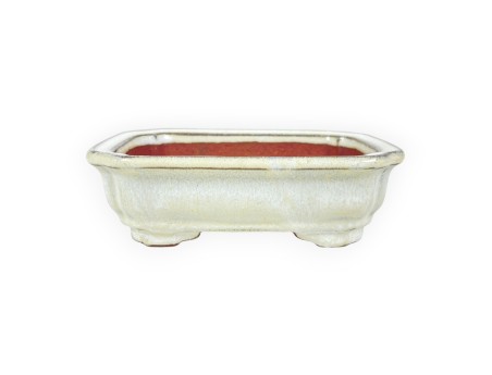 Rechthoekig geglazuurd steengoed Chinese Bonsai pot - 16 cm