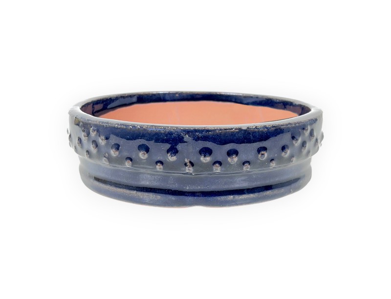 Maceta redondo de gres esmaltado para Bonsái chinese - 16 cm