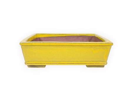 Rectangular glazed stoneware Chinese Bonsai pot - 18 cm