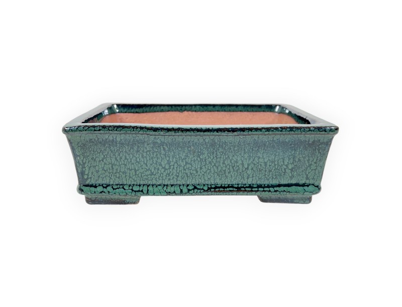 Maceta rectangular de gres esmaltado para Bonsái chinese - 18 cm