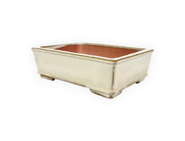 Rectangular glazed stoneware Chinese Bonsai pot - 18 cm 2