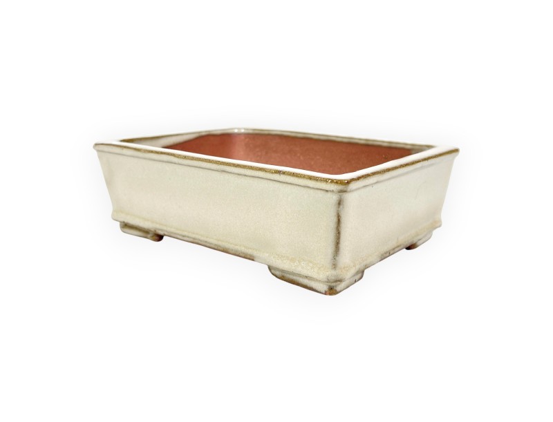 Rectangular glazed stoneware Chinese Bonsai pot - 18 cm