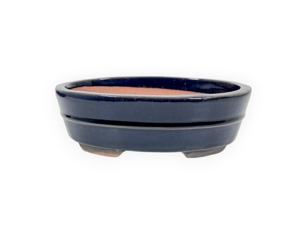 Maceta oval de gres esmaltado para Bonsái chinese - 21,5 cm