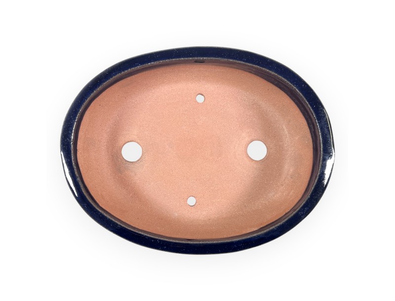 Maceta oval de gres esmaltado para Bonsái chinese - 21,5 cm