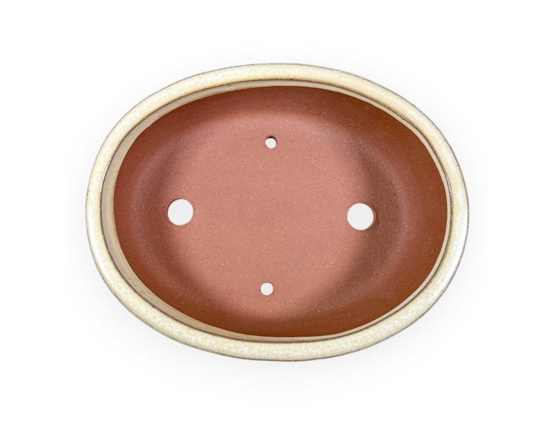 Maceta oval de gres esmaltado para Bonsái chinese - 21,5 cm