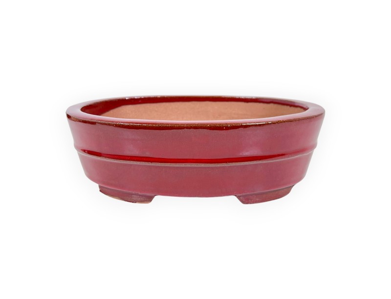 Ovaal geglazuurde steengoed Chinese Bonsai pot - 21,5 cm