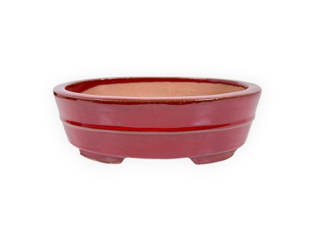 Ovaal geglazuurde steengoed Chinese Bonsai pot - 21,5 cm