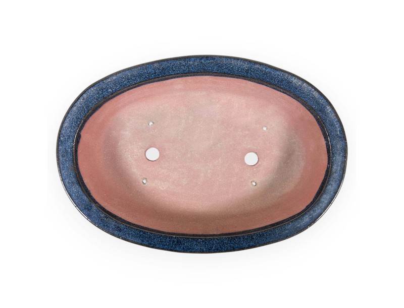 Ovaal geglazuurd steengoed Chinese Bonsai pot - 40 cm