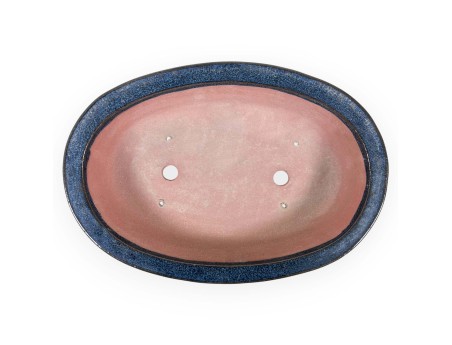 Oval glazed stoneware Chinese Bonsai pot - 40 cm