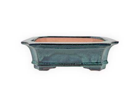 Rechthoekig geglazuurd steengoed Chinese Bonsai pot - 21,5 cm
