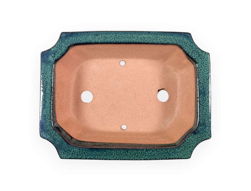 Rectangular glazed stoneware Chinese Bonsai pot - 21,5 cm