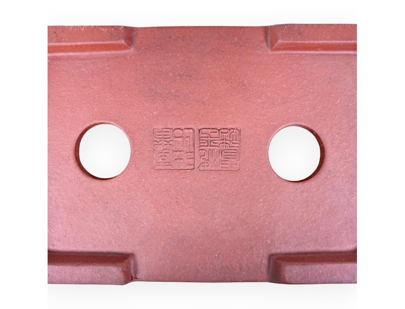 Maceta rectangular de gres no esmaltado para Bonsái chinese - 14,5 cm