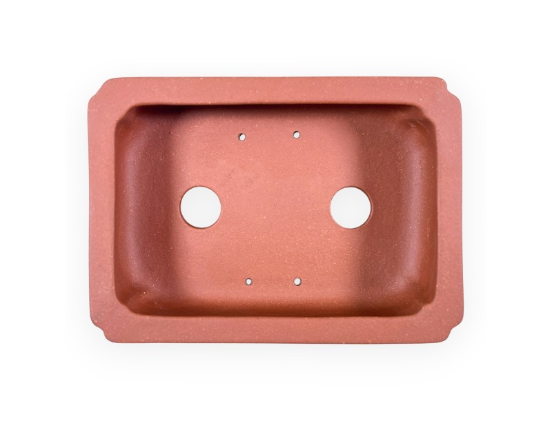 Maceta rectangular de gres no esmaltado para Bonsái chinese - 14,5 cm