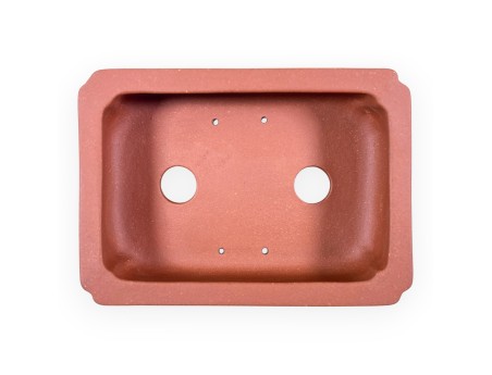 Maceta rectangular de gres no esmaltado para Bonsái chinese - 14,5 cm