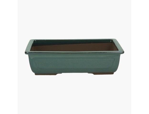 Maceta rectangular gres esmaltado para Bonsái japonés - 31 cm