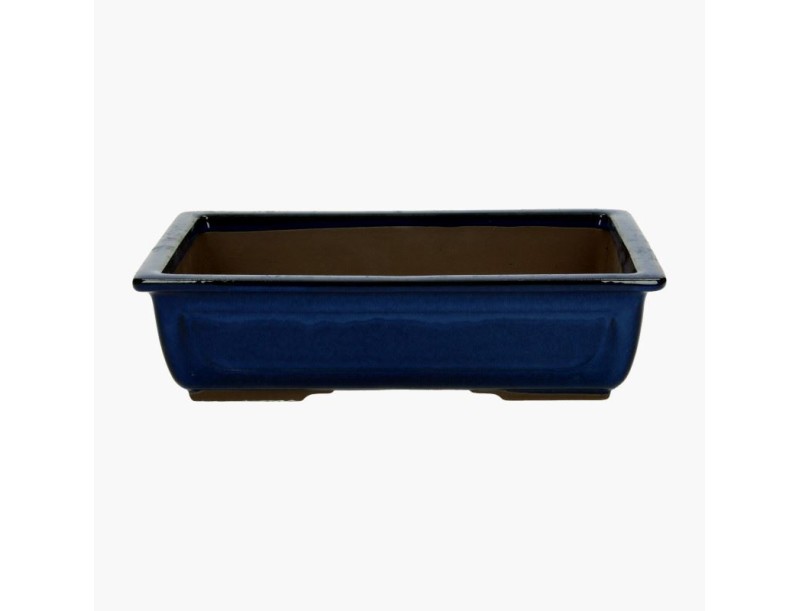 Maceta rectangular de gres esmaltado para Bonsái japonés - 31 cm