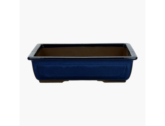 Maceta rectangular de gres esmaltado para Bonsái japonés - 33,5 cm