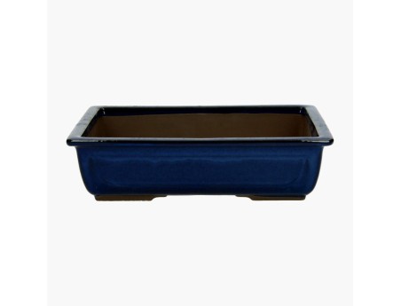 Maceta rectangular de gres esmaltado para Bonsái japonés - 33,5 cm