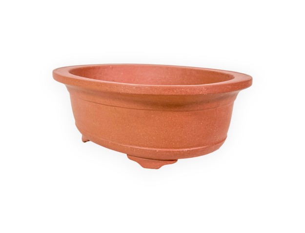 Vaso Bonsai Cinese Ovale in Grès Non Smaltato - 20 cm 2