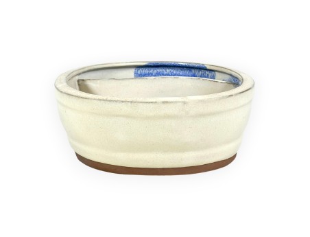 Ovaal geglazuurde steengoed Chinese Bonsai pot - 26 cm