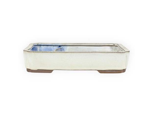 Rechthoekig geglazuurde steengoed Chinese Bonsai pot - 26 cm