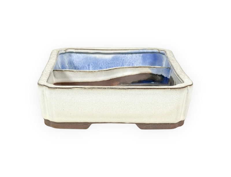 Maceta rectangular de gres esmaltado para Bonsái chinese - 26 cm