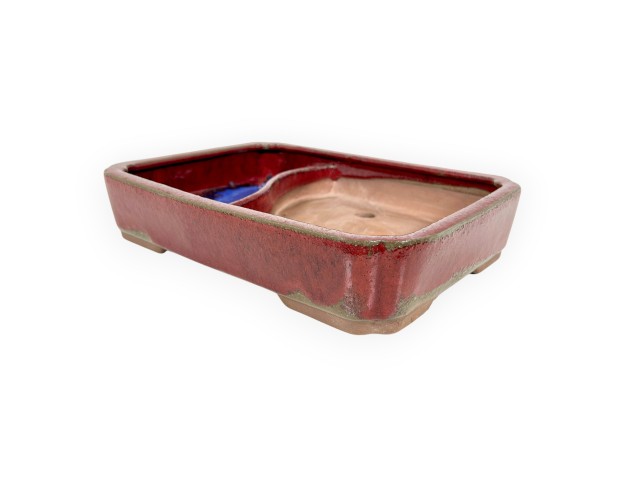 Rectangular glazed stoneware Chinese Bonsai pot - 26 cm 2