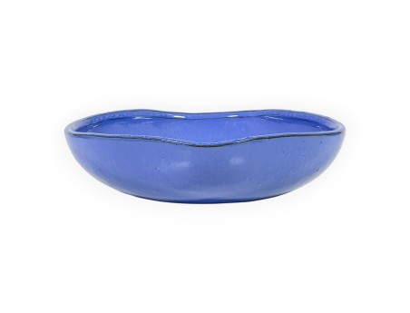 Onregelmatige geglazuurde steengoed Chinese Ikebana pot - 21 cm