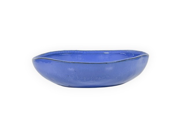 Onregelmatige geglazuurde steengoed Chinese Ikebana pot - 21 cm 2