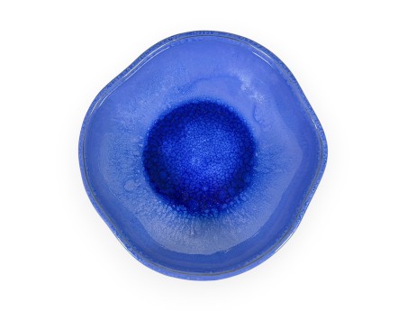 Chinesischer Ikebana Topf aus glasiertem Steingut, unregelmäßig - 21 cm