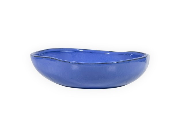 Irregular glazed stoneware Chinese Ikebana pot - 24,5 cm