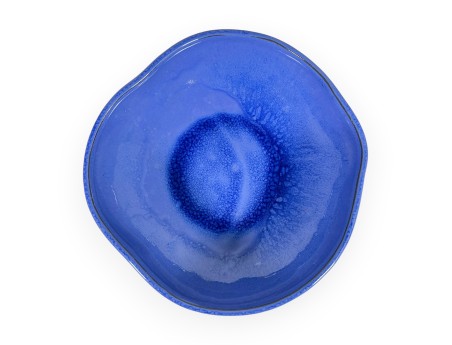 Pot irrégulier en grès émaillé pour ikebana chinois - 24,5 cm