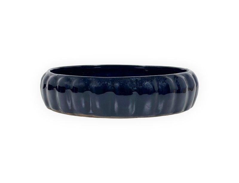 Maceta redondo de gres esmaltado para ikebana, chinese - 22 cm