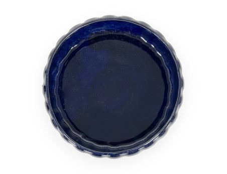 Round glazed stoneware Chinese Ikebana pot - 22 cm