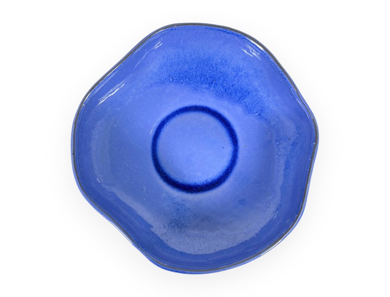 Pot irrégulier en grès émaillé pour ikebana chinois - 28,5 cm