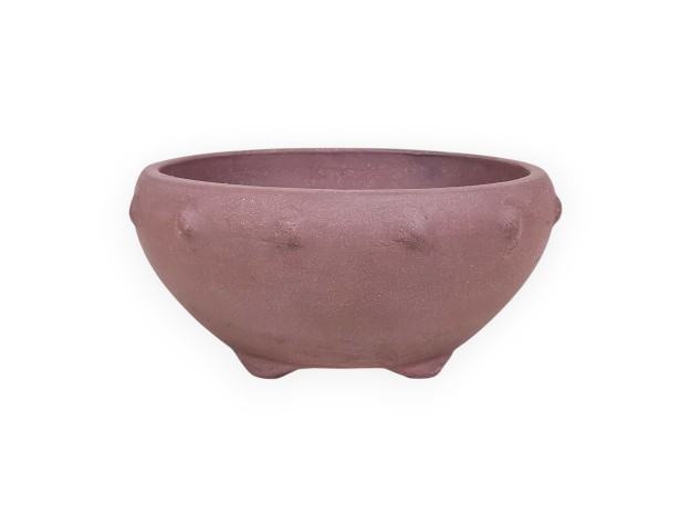 Maceta redonda china para bonsáis de gres sin esmaltar - 15,5 cm
