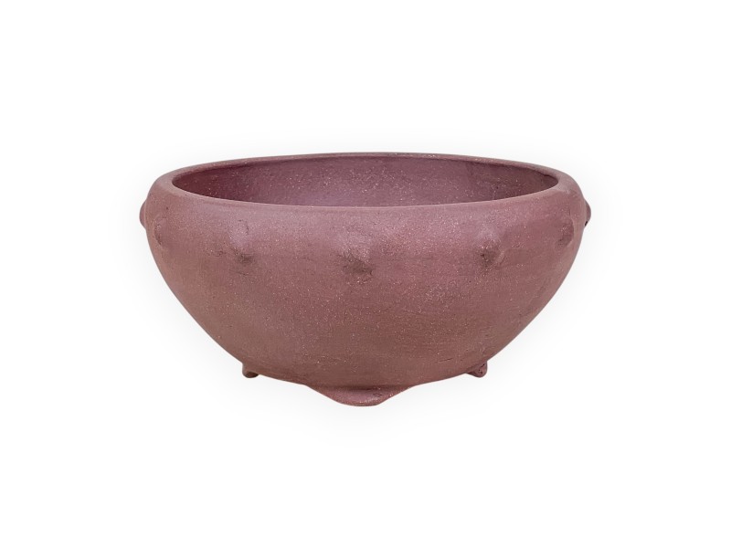 Maceta redonda china para bonsáis de gres sin esmaltar - 15,5 cm