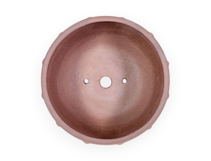 Maceta redonda china para bonsáis de gres sin esmaltar - 15,5 cm