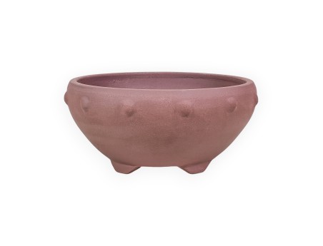 Maceta china redonda para bonsáis de gres sin esmaltar - 20 cm