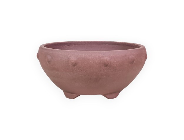 Round Chinese Bonsai Pot in Unglazed Stoneware – 26 cm