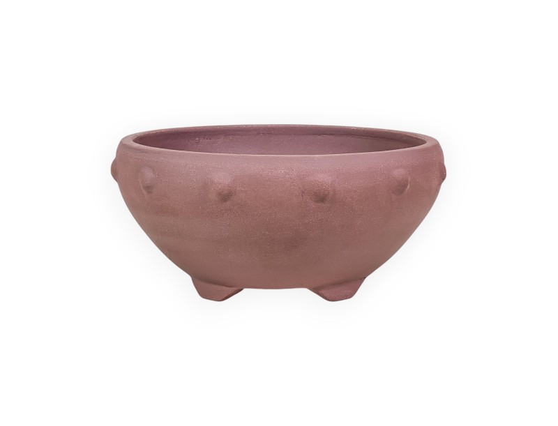 Maceta redonda china para bonsáis de gres sin esmaltar - 26 cm