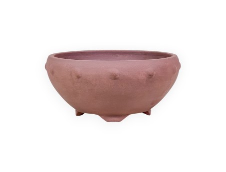 Maceta redonda china para bonsáis de gres sin esmaltar - 26 cm