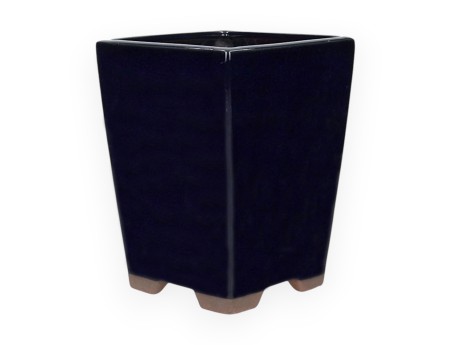 Square glazed stoneware Chinese Bonsai pot - 18 cm